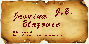 Jasmina Blažović vizit kartica